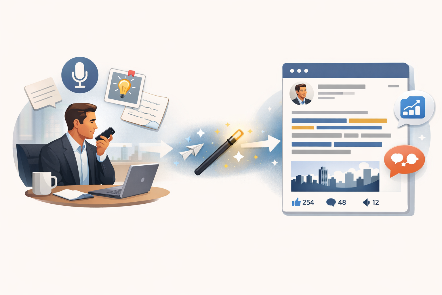 Leader speaking at an event